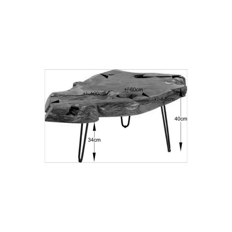 Coffee Table Aspen Nature 100x60